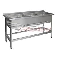 Ванны моечные трехсекционные (сварная/цельнотянутая мойка)